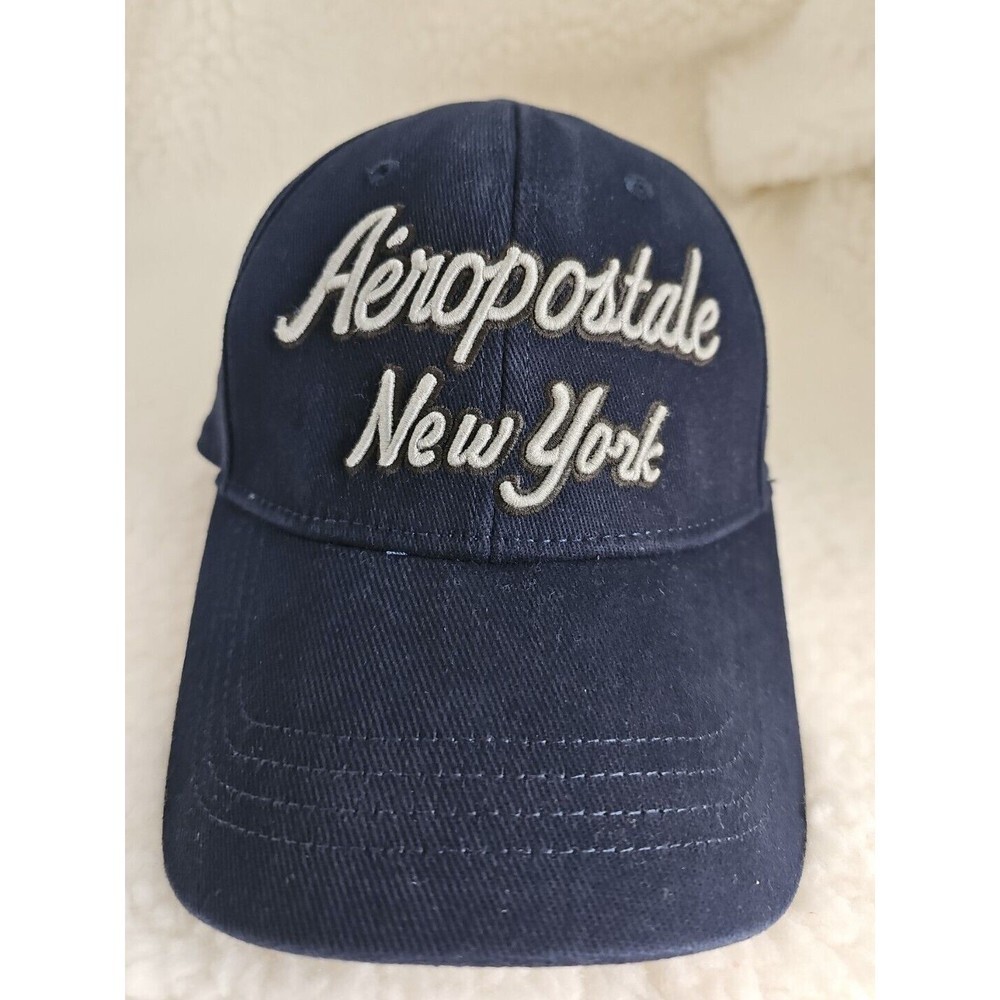 Aeropostale‎ New York Baseball Cap Dark Blue Nu-Fit Cotton Blend Size S/M P/M